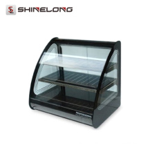 K611 Curved Glass Warming Food Showcase